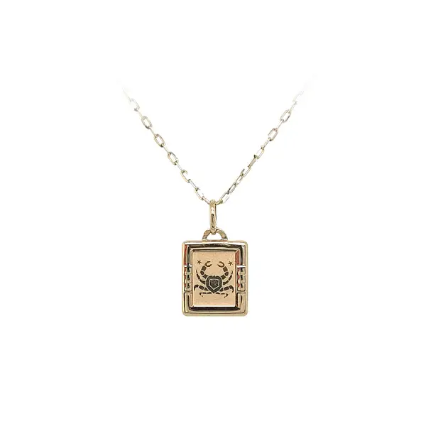 Gold Pendant Sign of the Crab