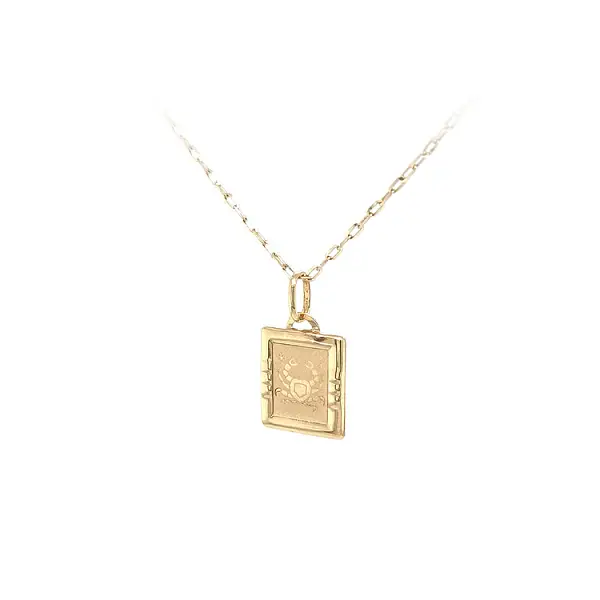 Gold Pendant Sign of the Crab