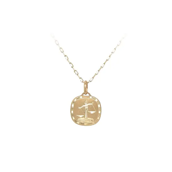 Gold Pendant Sign of the Scales