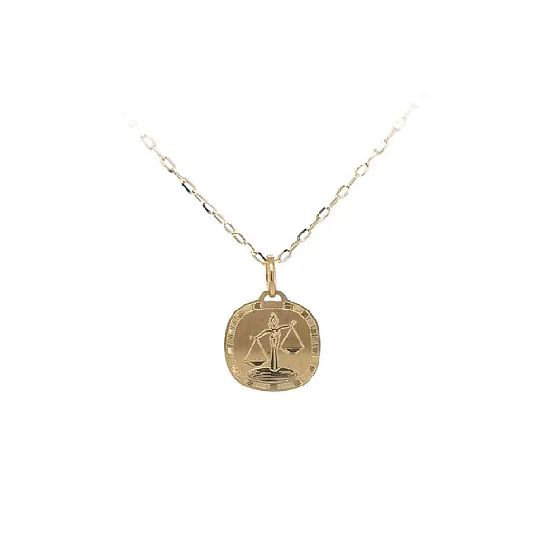 Gold Pendant Sign of the Scales