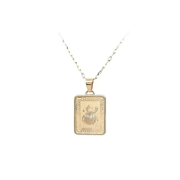 Gold Pendant Sign of the Crab