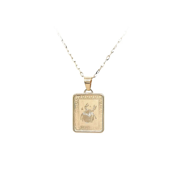 Gold Pendant Sign of the Crab