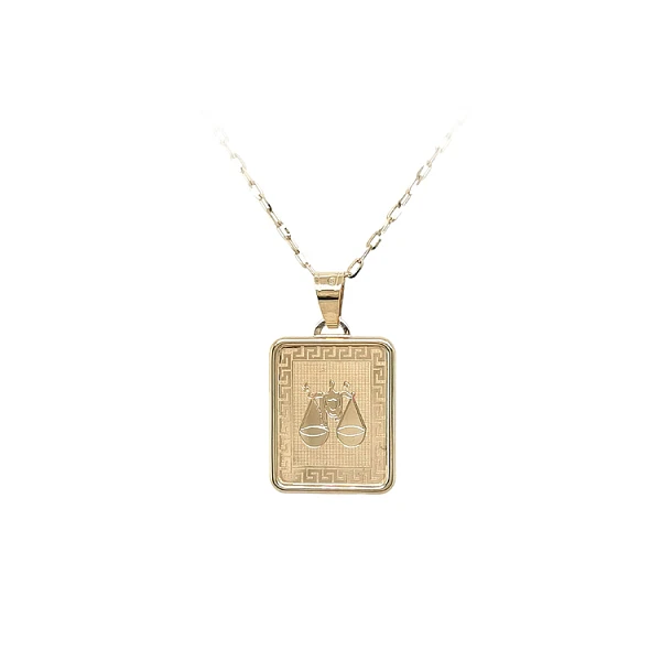 Gold Pendant Sign of the Scales