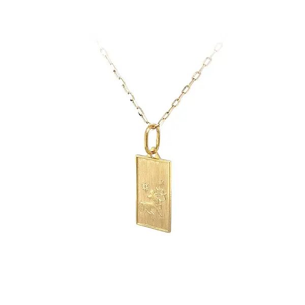 Gold Pendant Sign of the Sagittarius