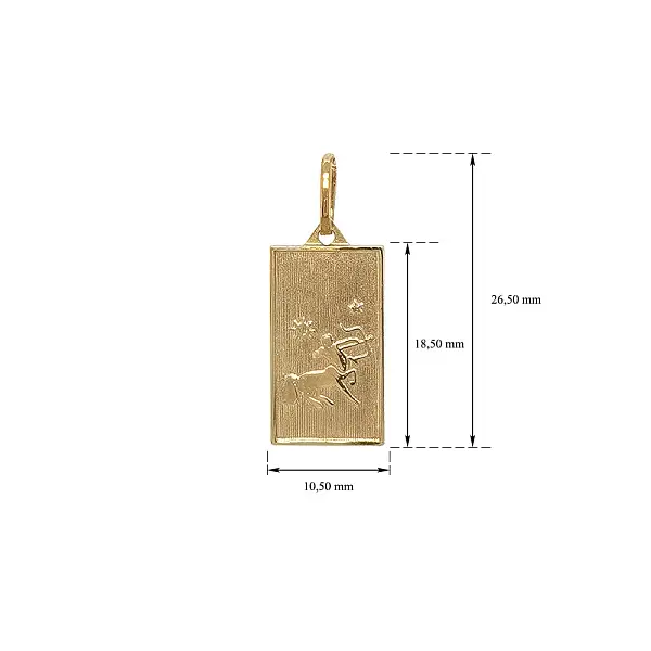 Gold Pendant Sign of the Sagittarius