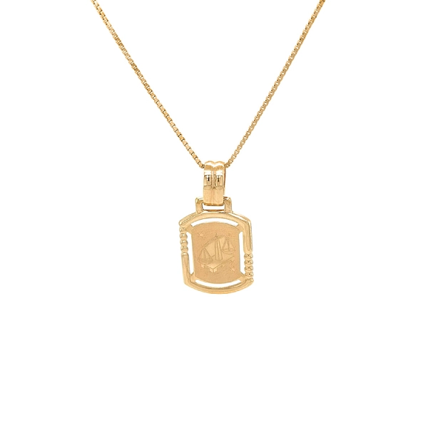 Gold Pendant Sign of the Scales