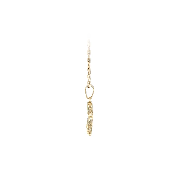 Gold Pendant Sign of the Capricorn with Zircons