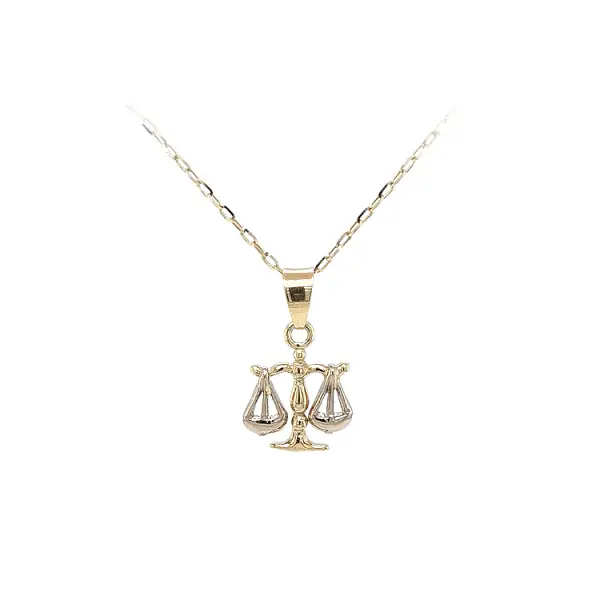 Gold Pendant Sign of the Scales