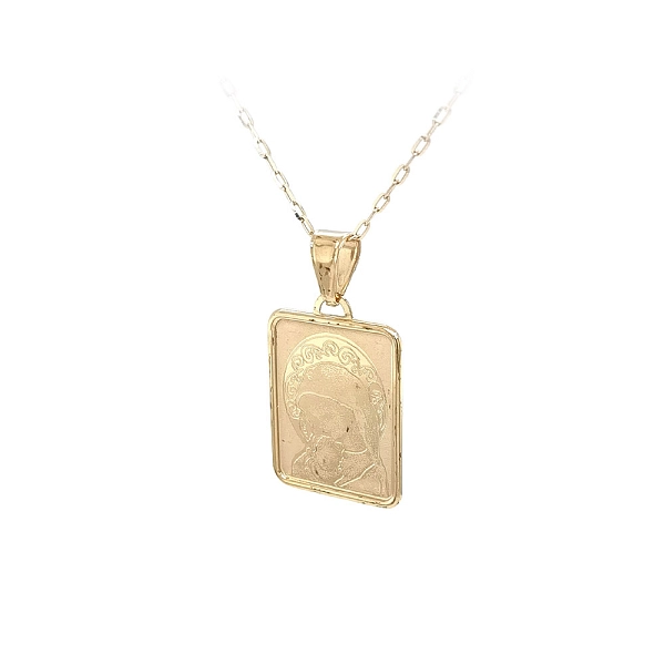 Gold Pendant Madonna Virgin Mary