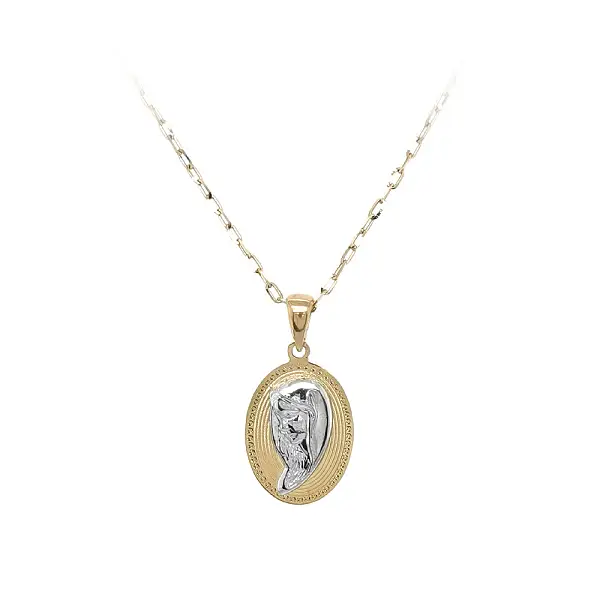 Pendant Madonna Virgin Mary of Combined Gold