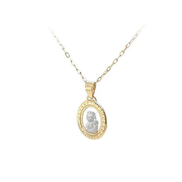 Pendant with Virgin Mary and Jesus Christ made of Combined Gold