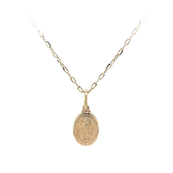 Gold Pendant Madonna Virgin Mary