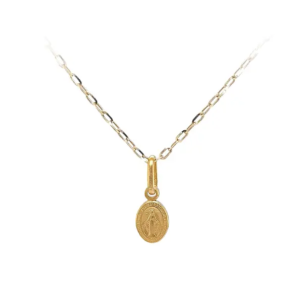 Gold Pendant Madonna Virgin Mary