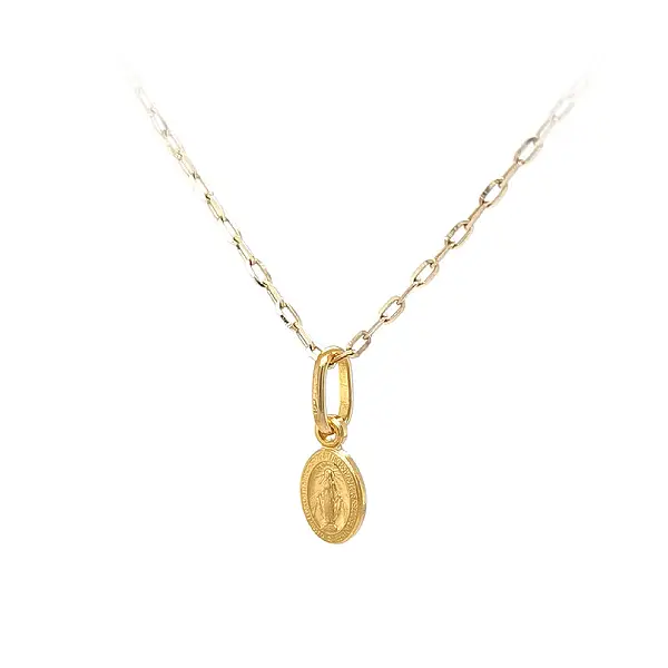 Gold Pendant Madonna Virgin Mary