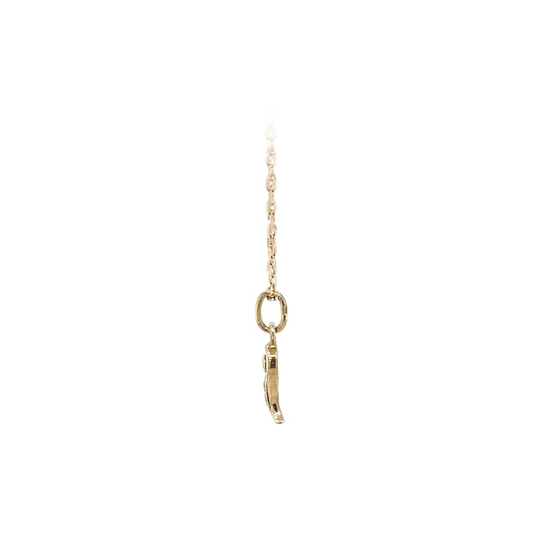 Gold Pendant with Zircon