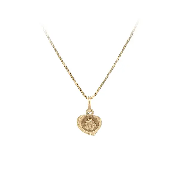 Gold Pendant Our Lady in the Heart of Faith