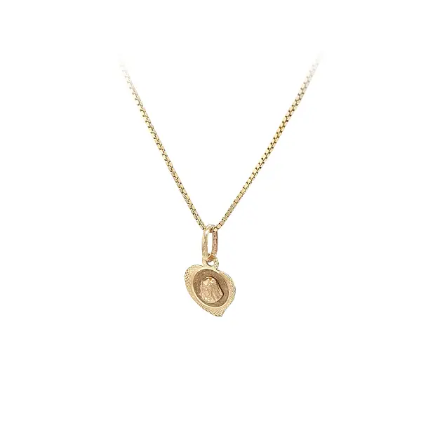 Gold Pendant Our Lady in the Heart of Faith