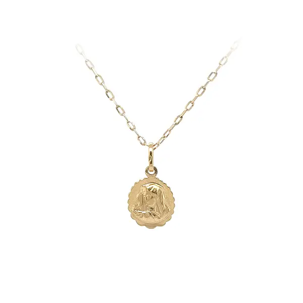 Gold Pendant of the Virgin Mary as an Eternal Symbol of Faith and Protection