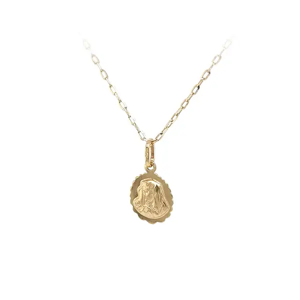 Gold Pendant of the Virgin Mary as an Eternal Symbol of Faith and Protection
