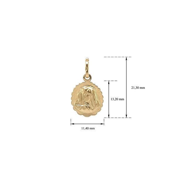 Gold Pendant of the Virgin Mary as an Eternal Symbol of Faith and Protection