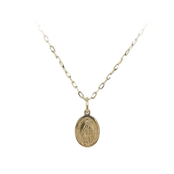 Gold Pendant Madonna Virgin Mary