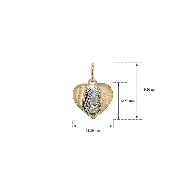 Heart of Faith - Medallion of Our Lady of Combined Gold