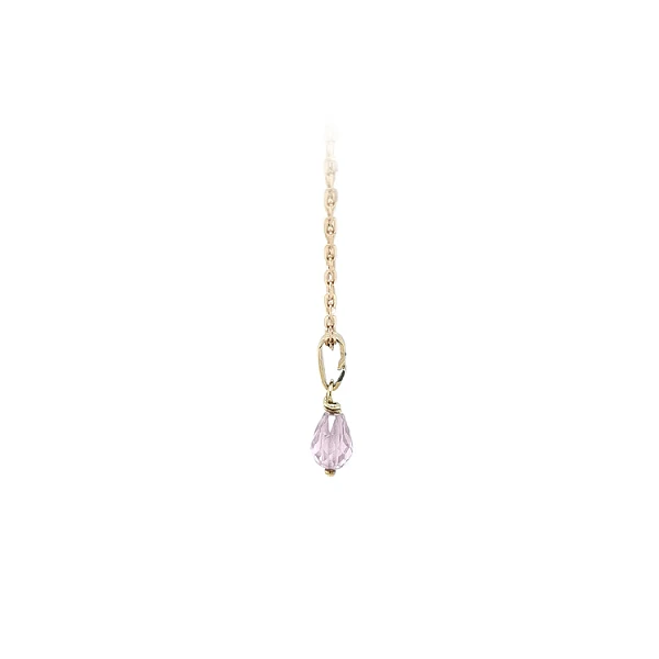 Gold Pendant with Purple Stone