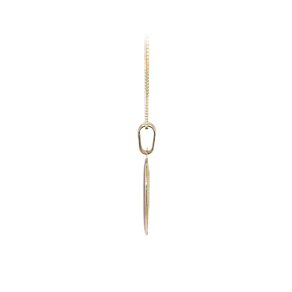 Polished Yellow Gold medallion with Christ on the Cross