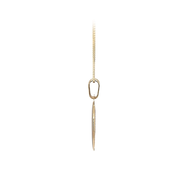 Polished Yellow Gold medallion with Christ on the Cross