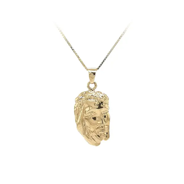 Gold Pendant Face of Jesus Christ