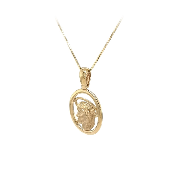 Gold Pendant Jesus Christ - Symbol of Humility and Love