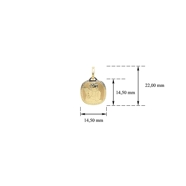 Gold Medallion Angel