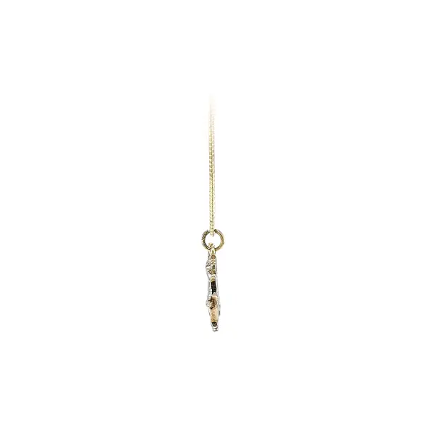 Pendant Angel with Zircones made of Combined Gold