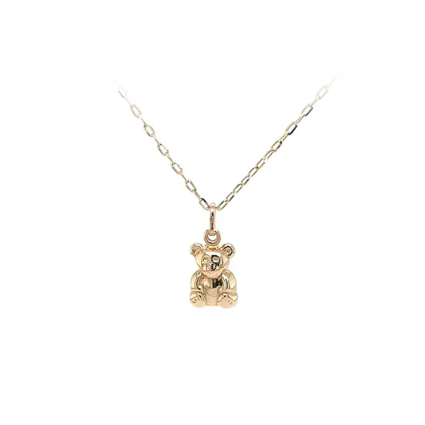 Golden Teddy Bear Pendant