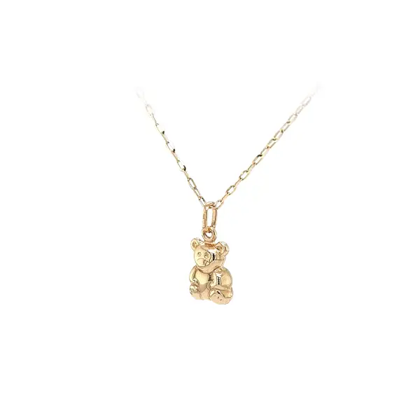 Golden Teddy Bear Pendant