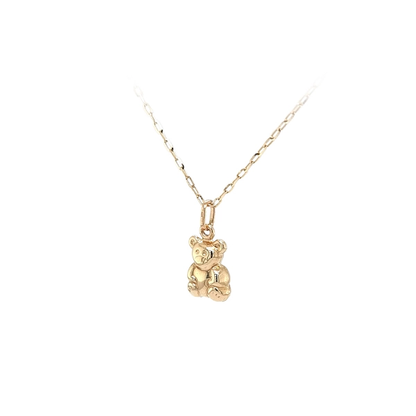 Golden Teddy Bear Pendant