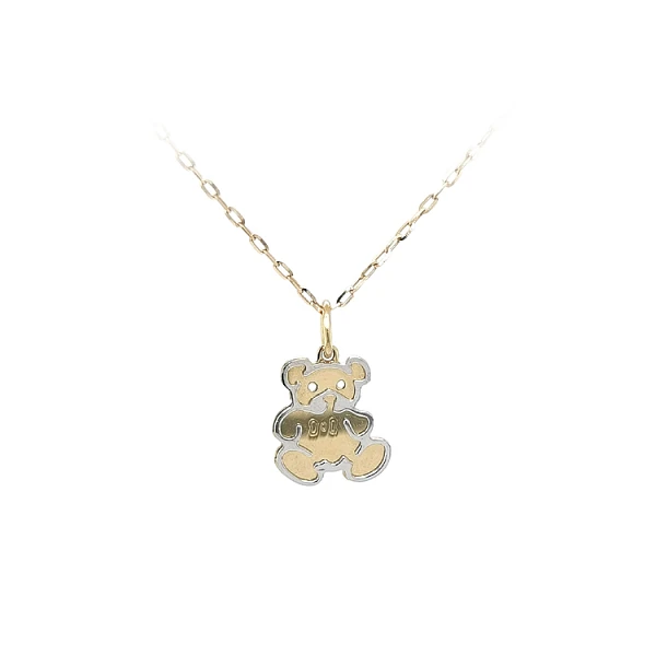 Golden Teddy Bear Pendant