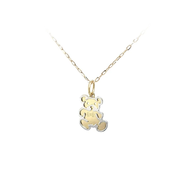 Golden Teddy Bear Pendant