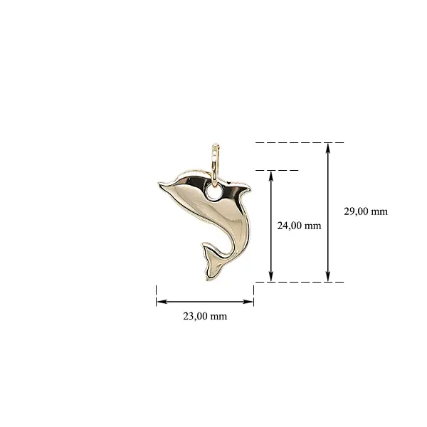 Golden Dolphin Pendant