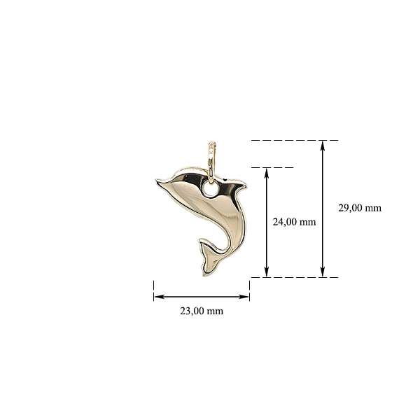 Golden Dolphin Pendant