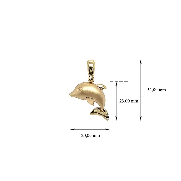 Golden Dolphin Pendant