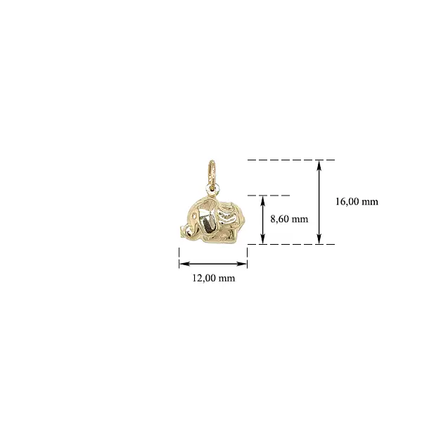 Golden Elephant Pendant