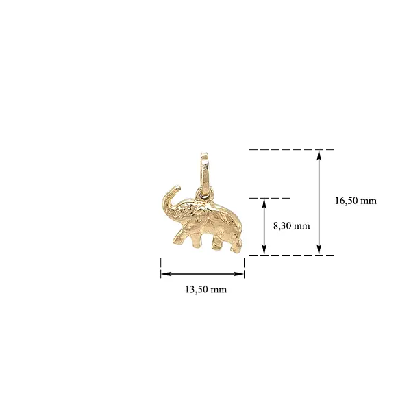 Golden Elephant Pendant