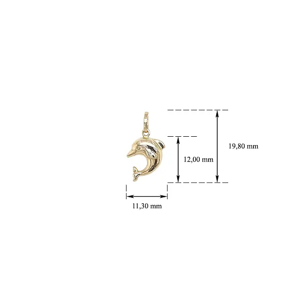 Golden Dolphin Pendant