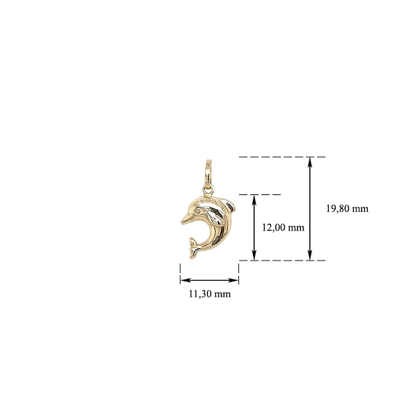 Golden Dolphin Pendant