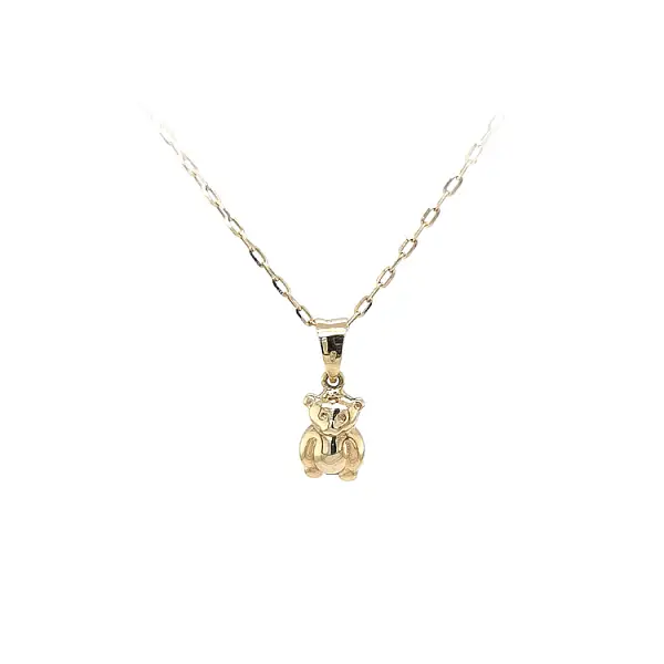 Golden Teddy Bear Pendant