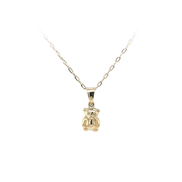 Golden Teddy Bear Pendant