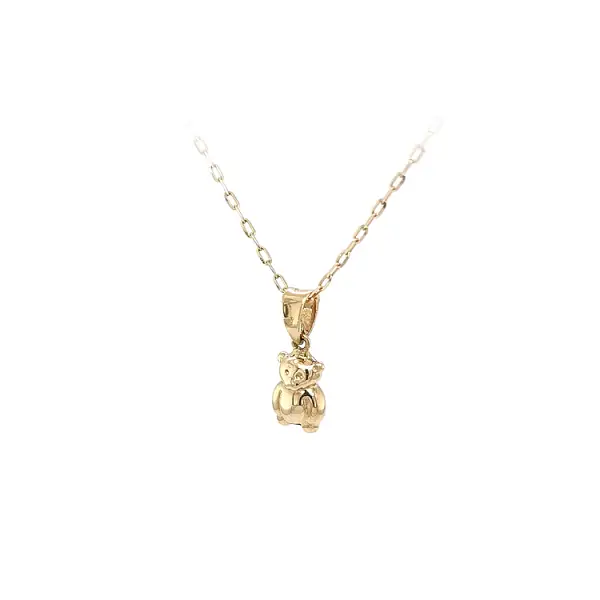 Golden Teddy Bear Pendant
