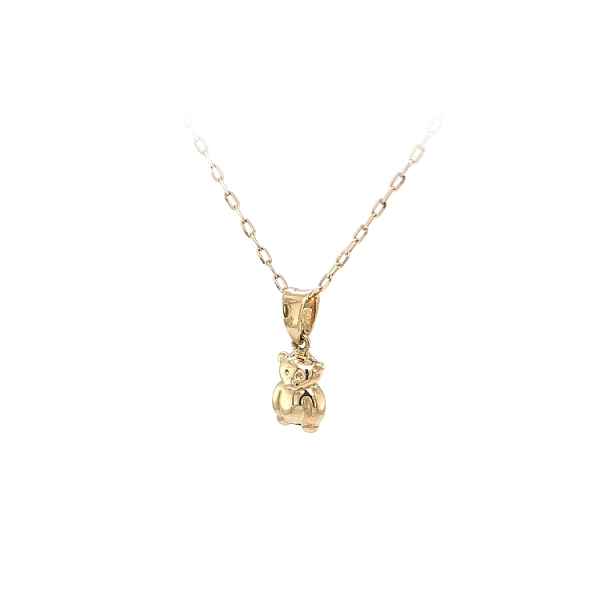 Golden Teddy Bear Pendant