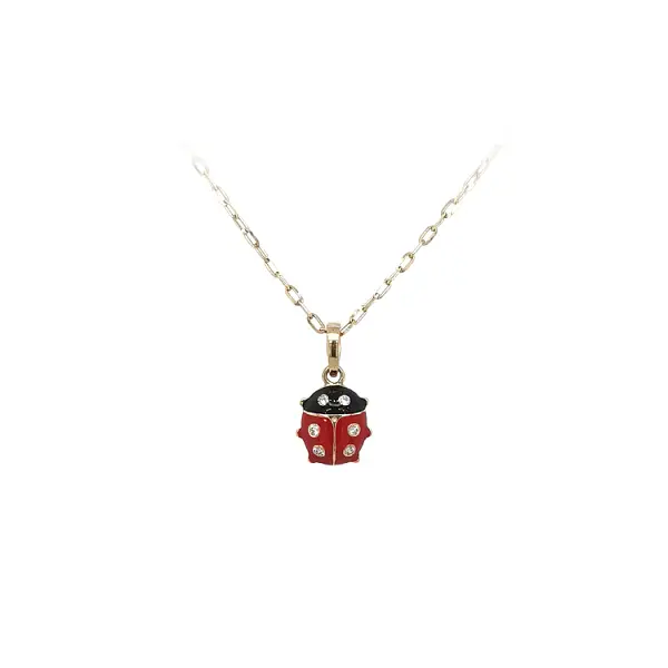 Gold Pendant Ladybug